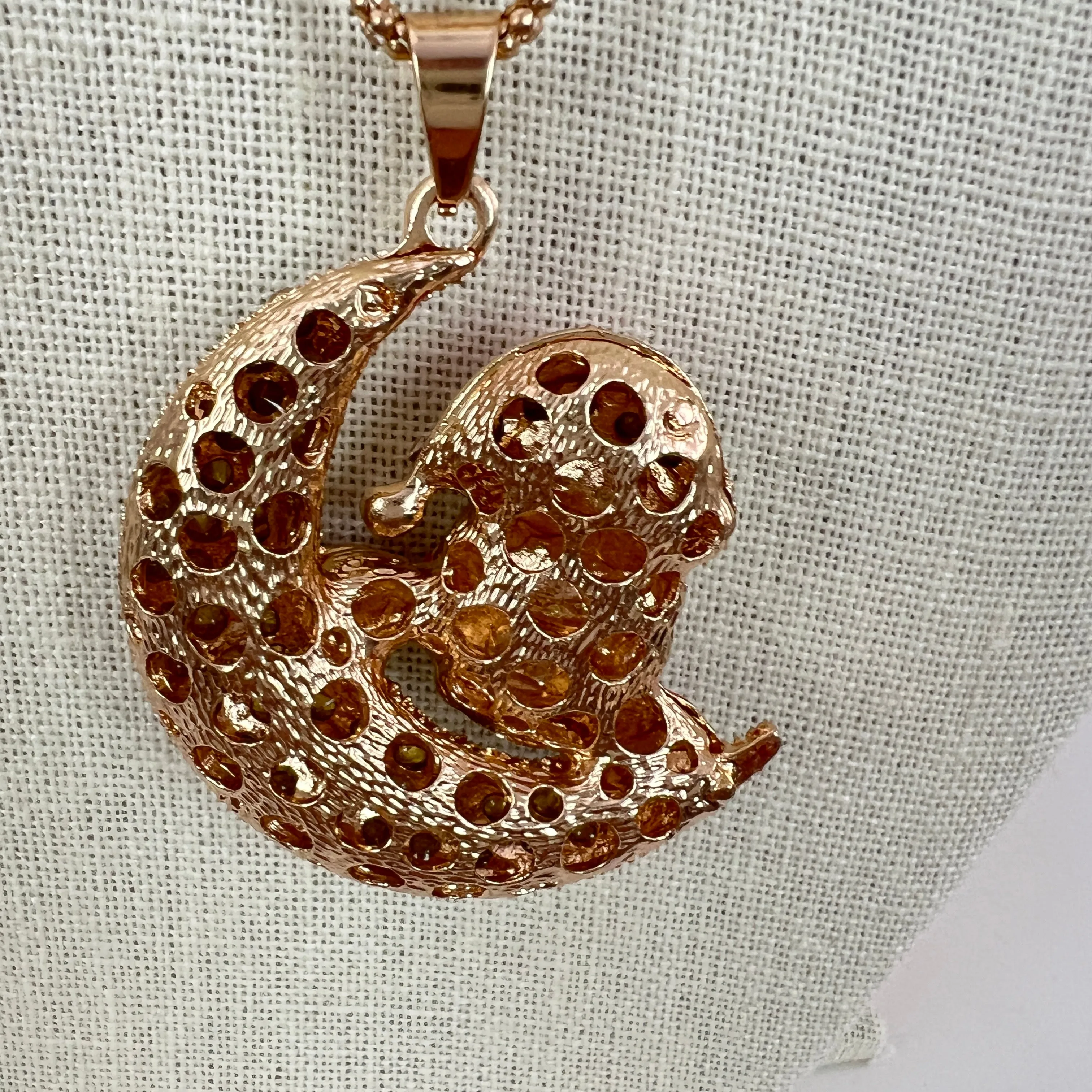 Betsey Johnson Sparkling Santa Claus Rhinestone Christmas Pendant Necklace 30"