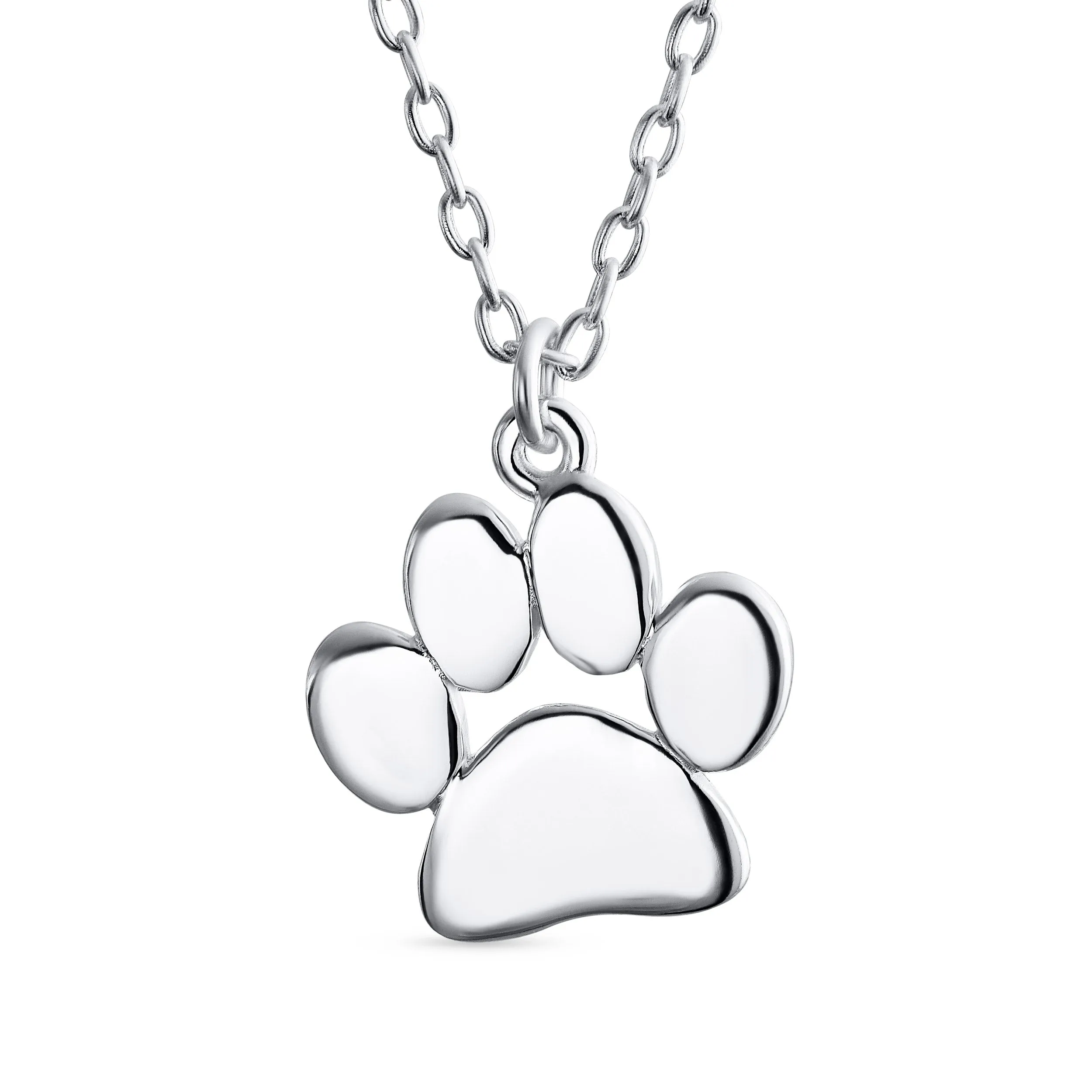 BFF Animal Lover Pet Dog Cat Paw Print Stud Earrings Gold Plated Sterling Silver