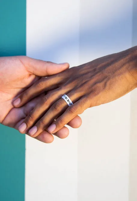 Black Love is Love Modern Silicone Ring