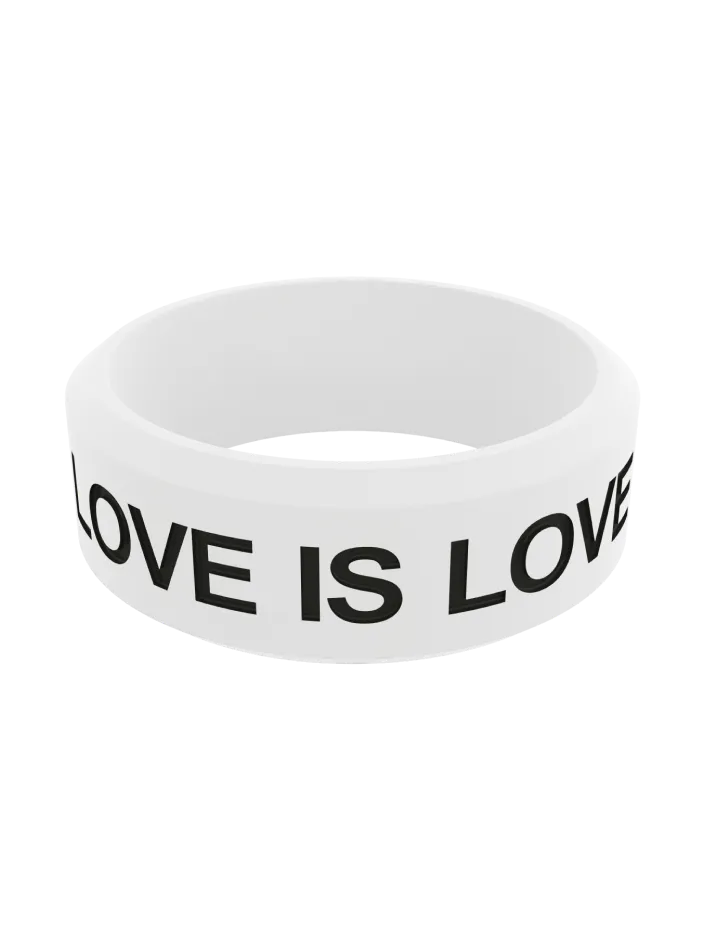 Black Love is Love Modern Silicone Ring