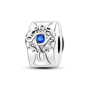 Blue Celtic Knot Symbol Clip Charm