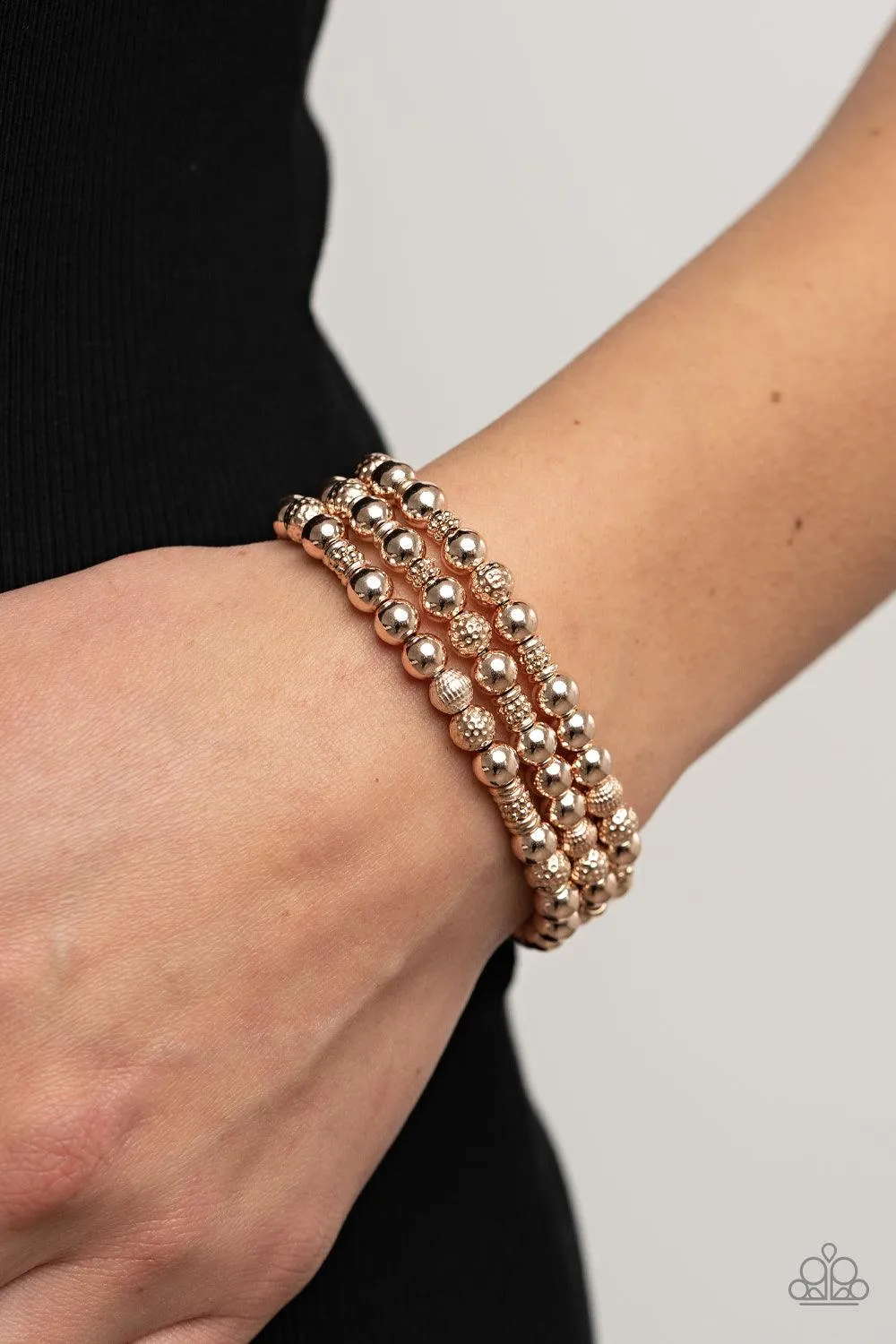 Boundless Boundaries - Rose Gold Bracelet-Paparazzi