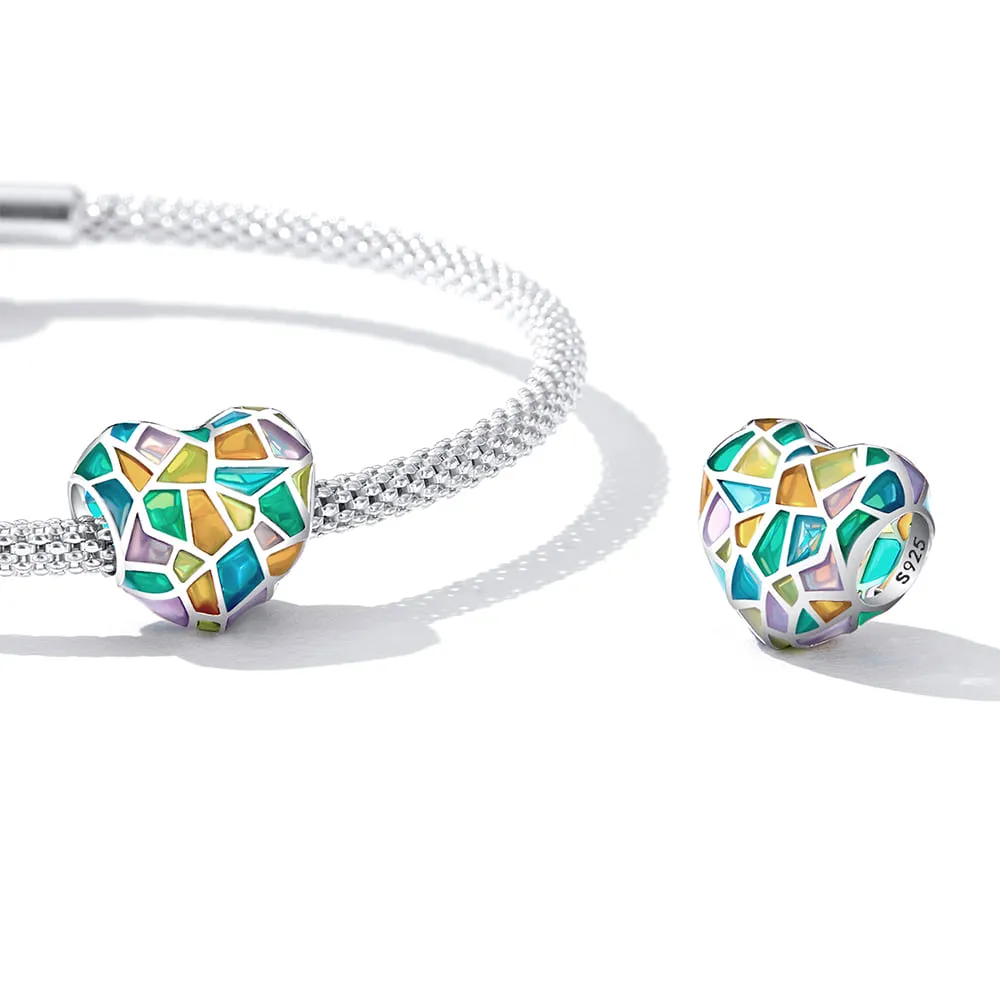 Boxed Solid 925 Sterling Silver Colour Blast Charms Set