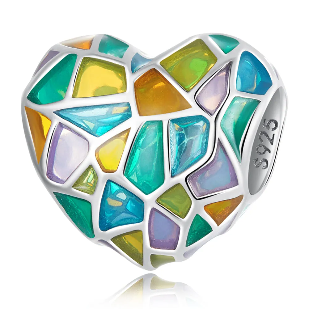 Boxed Solid 925 Sterling Silver Colour Blast Charms Set