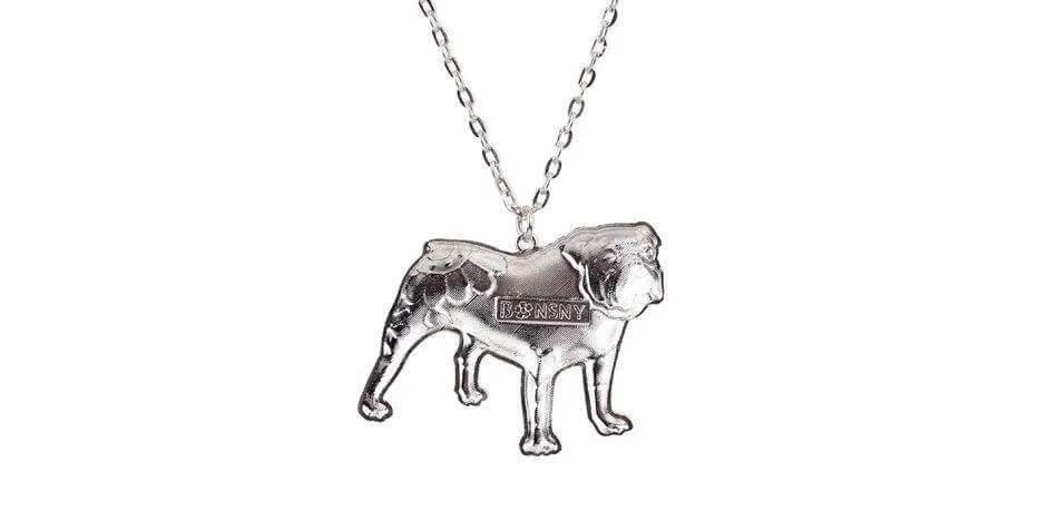 British Bulldog Enamel Pendant Chain