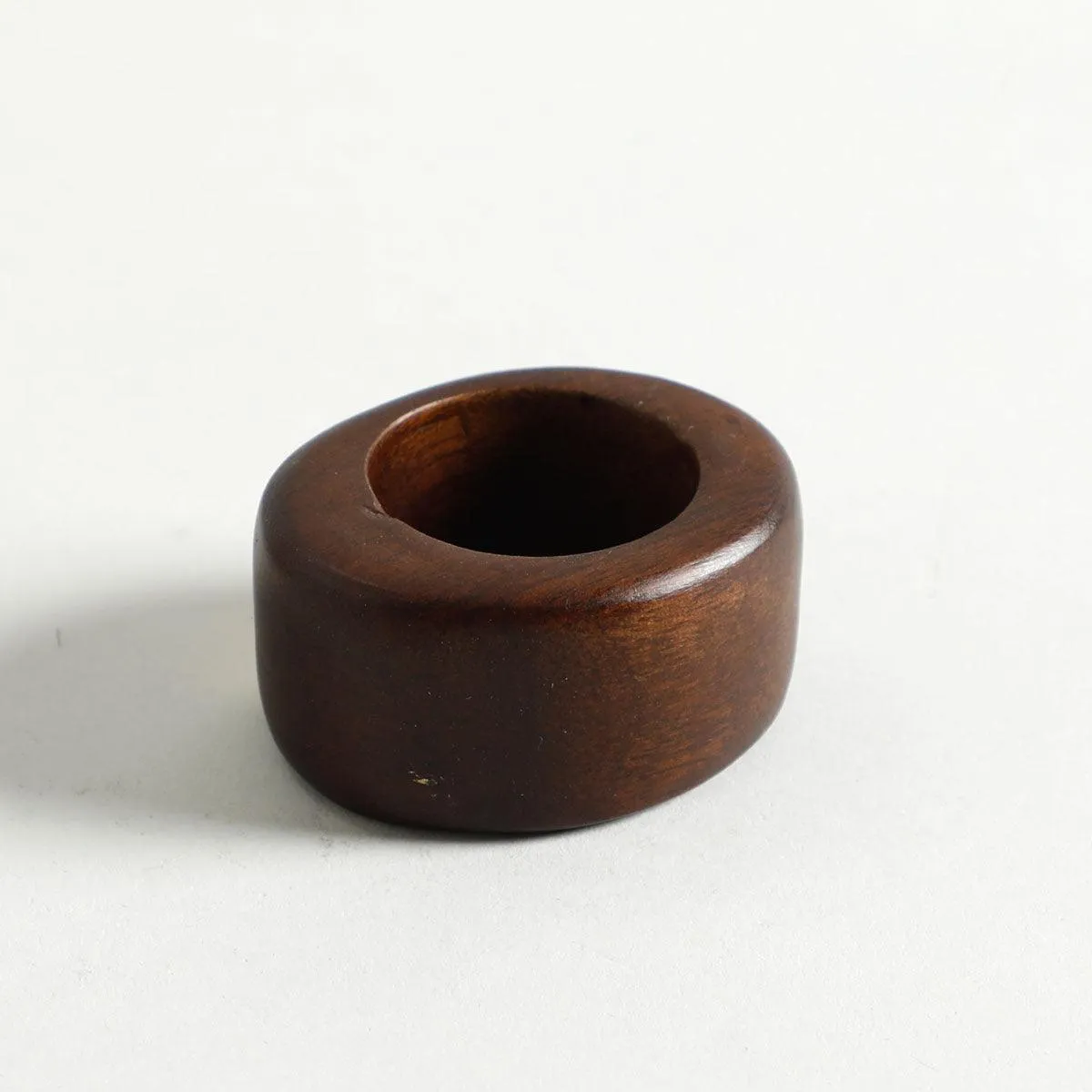 Brown & Gold Wooden Tadeo Napkin Ring Set Of 4 For Home Decor