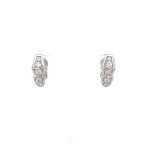 Bulgari Serpenti Viper Diamond Earrings 18K White Gold