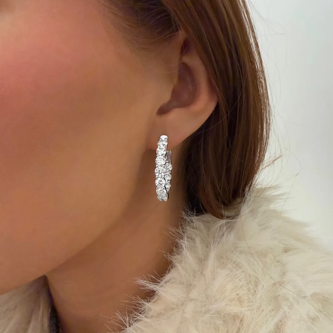 Calliope Diamond Hoop Earrings 6.10 ctw