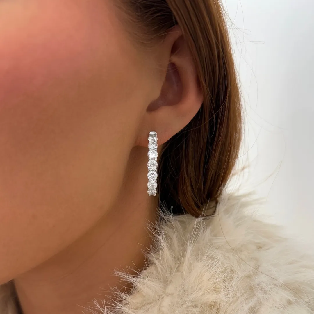Calliope Diamond Hoop Earrings 6.10 ctw