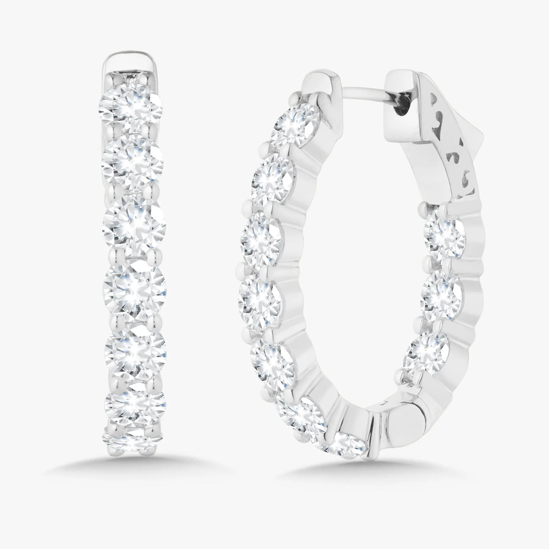 Calliope Diamond Hoop Earrings 6.10 ctw