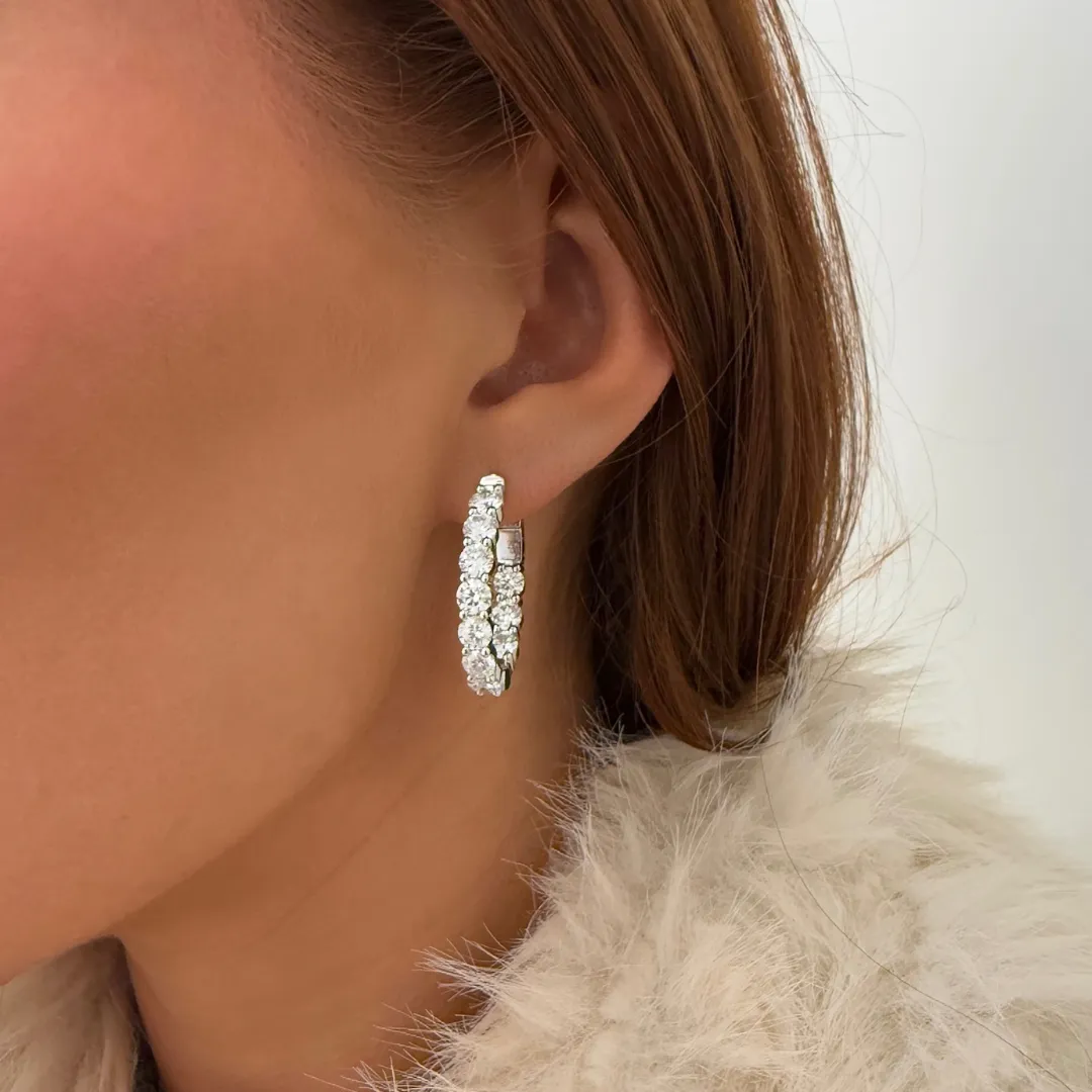 Calliope Diamond Hoop Earrings 6.10 ctw