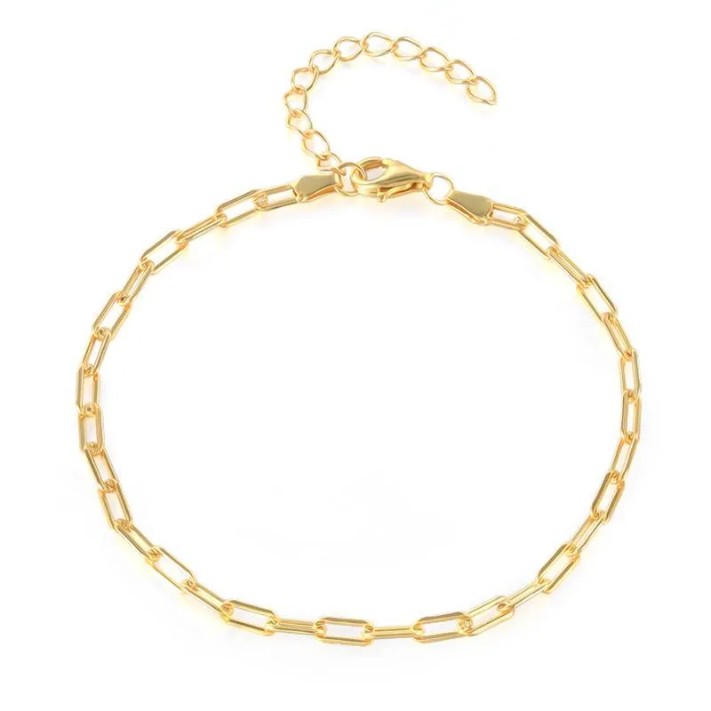 Chain 1 Sterling Silver Bracelet plated in 18K Gold