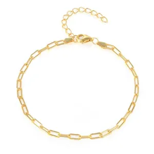Chain 1 Sterling Silver Bracelet plated in 18K Gold