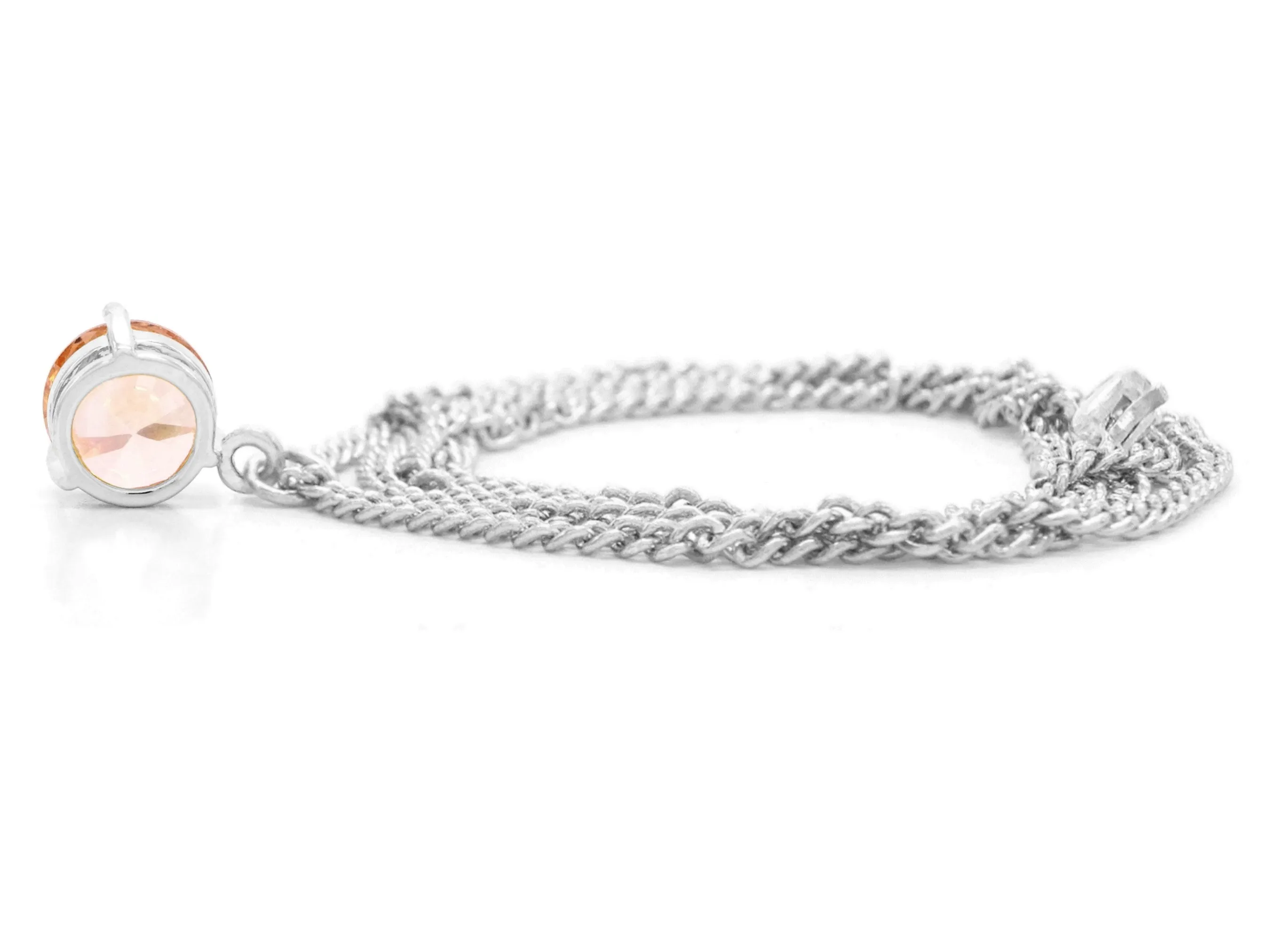 Champagne Gem White Gold Necklace
