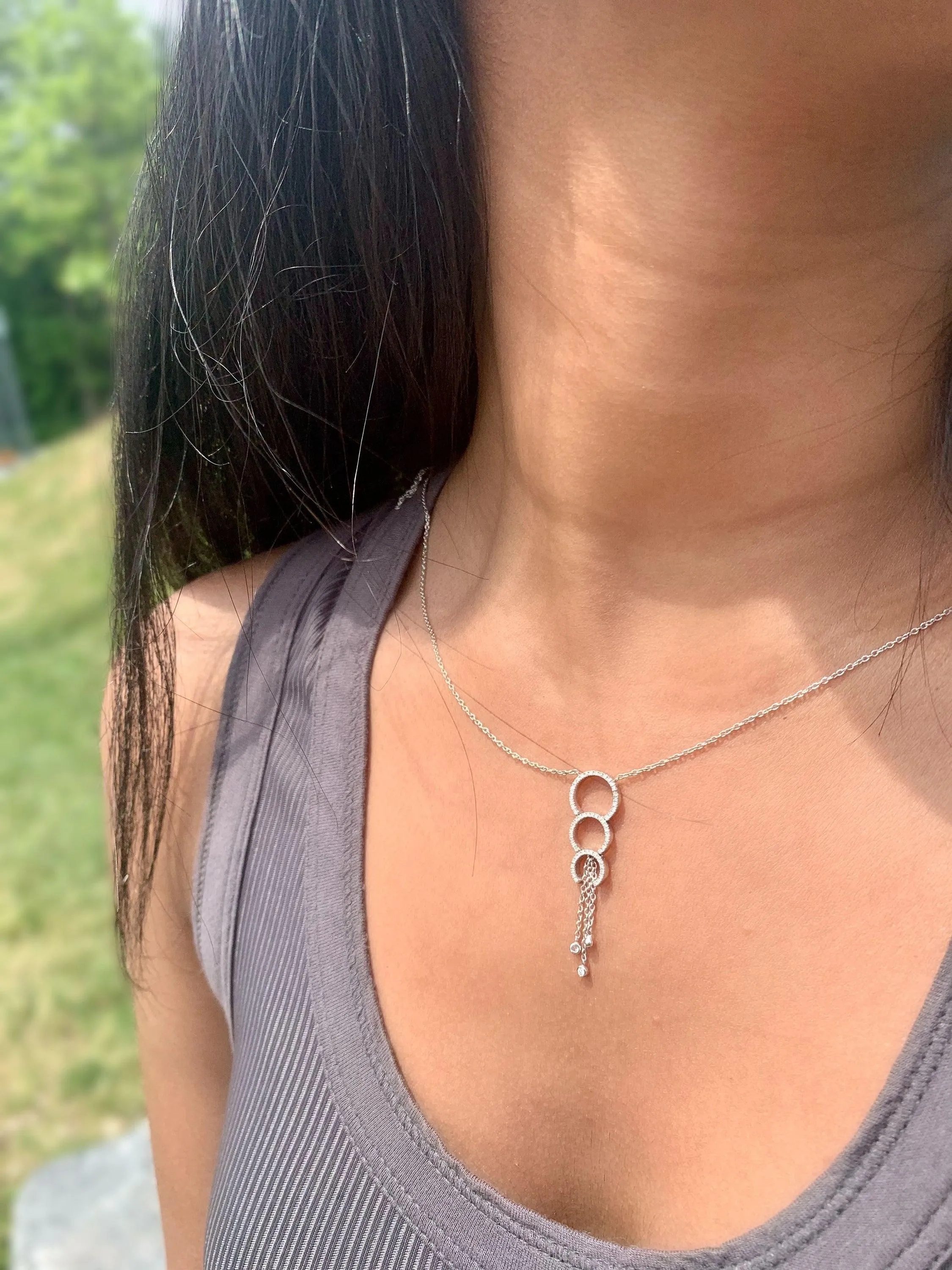 Chandelier Circle Trio Bolo Adjustable Diamond