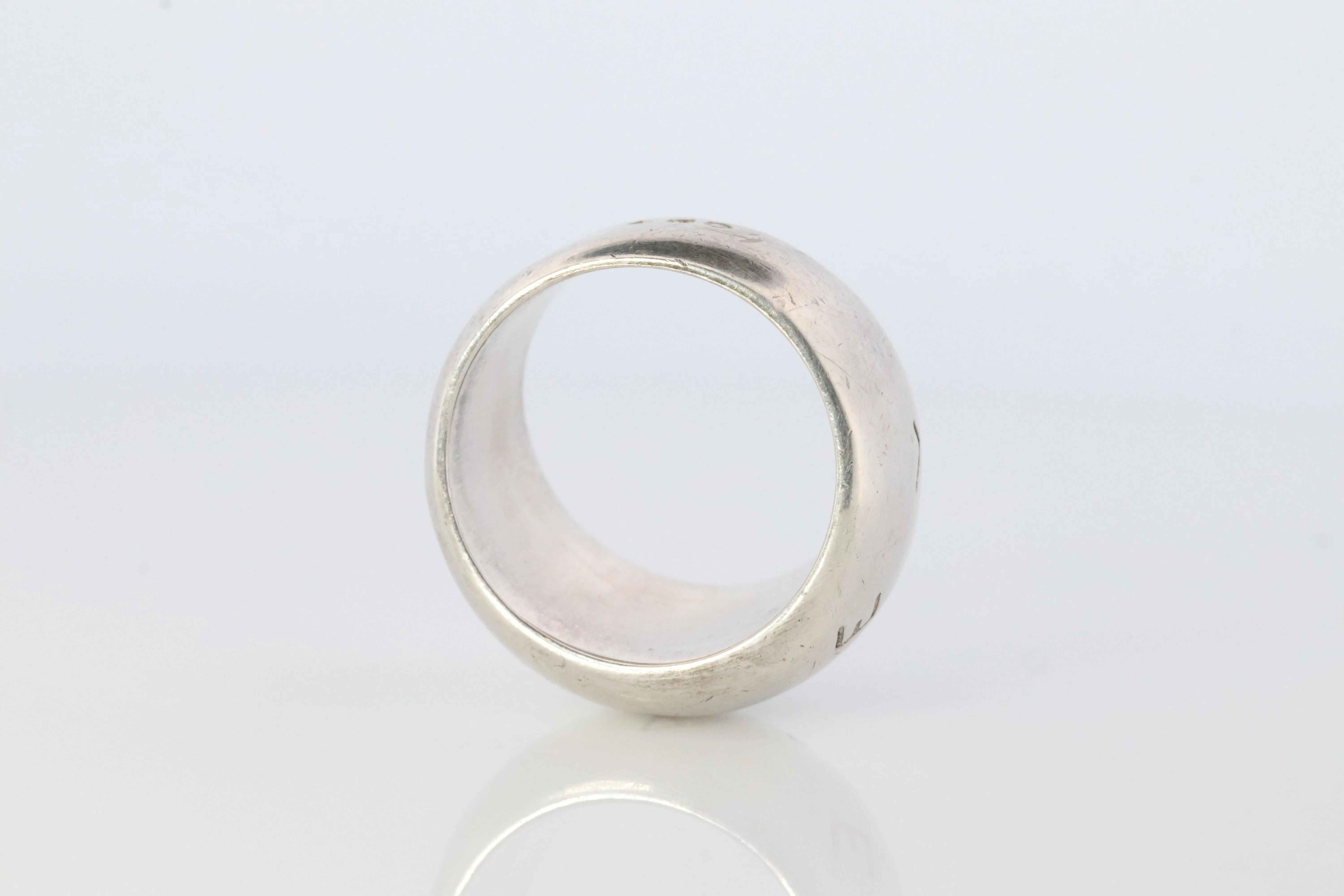 Chanel Ring. Genuine CHANEL Hoop Logo Letters Sterling Silver 925 Band