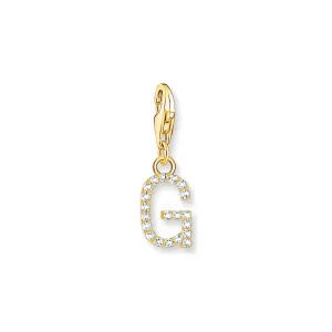 Charm Pendant letter G gold plated