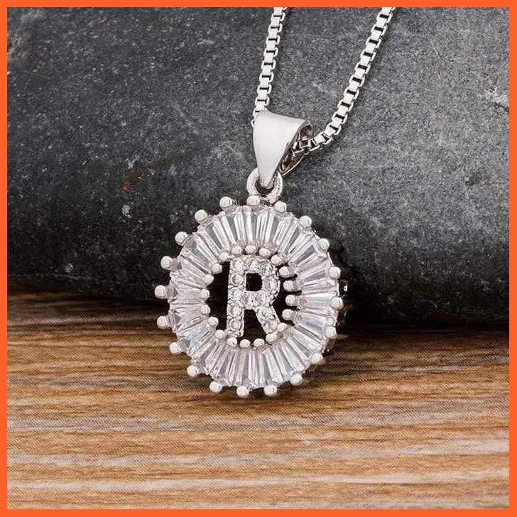 Charming Gold/Silver Plated Letter Pendants & Necklace