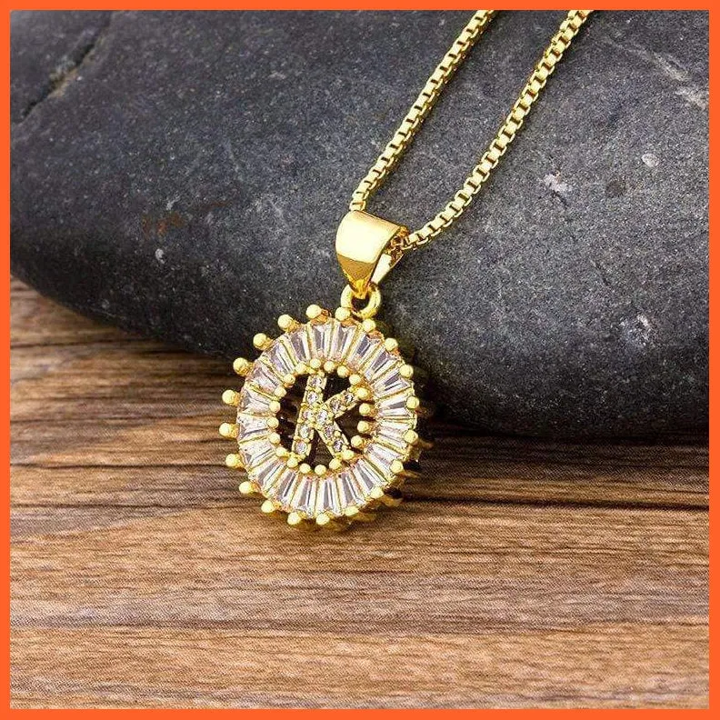 Charming Gold/Silver Plated Letter Pendants & Necklace