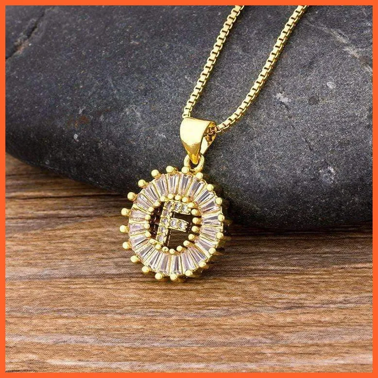 Charming Gold/Silver Plated Letter Pendants & Necklace