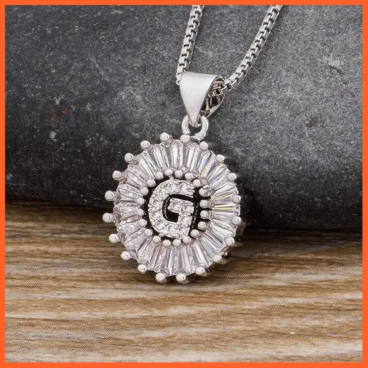 Charming Gold/Silver Plated Letter Pendants & Necklace