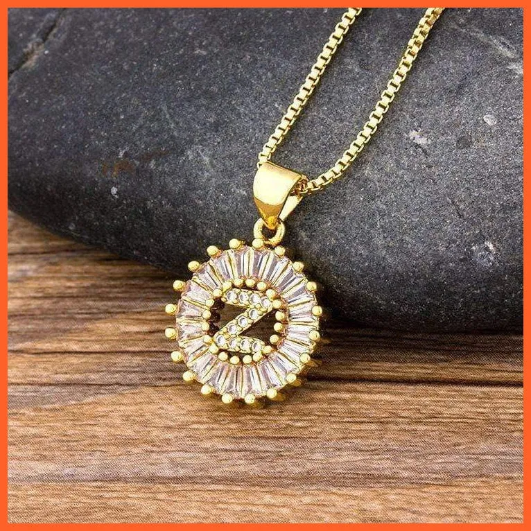 Charming Gold/Silver Plated Letter Pendants & Necklace