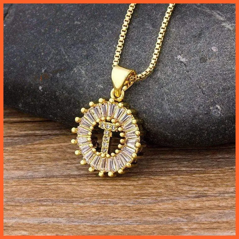 Charming Gold/Silver Plated Letter Pendants & Necklace