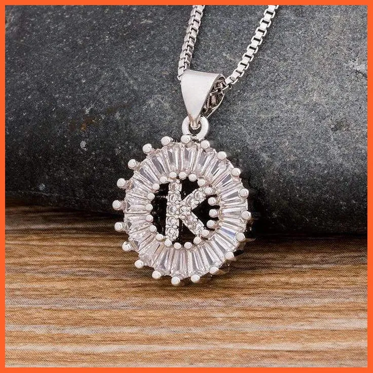 Charming Gold/Silver Plated Letter Pendants & Necklace