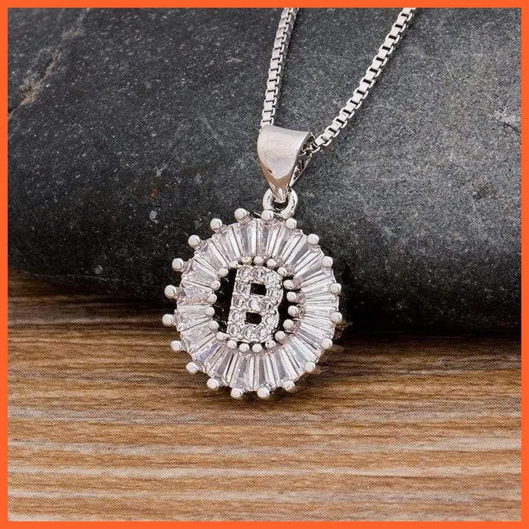 Charming Gold/Silver Plated Letter Pendants & Necklace