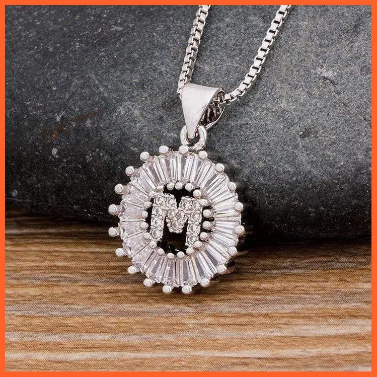 Charming Gold/Silver Plated Letter Pendants & Necklace