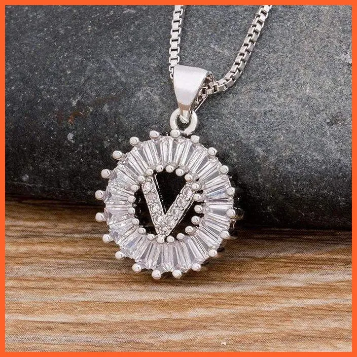Charming Gold/Silver Plated Letter Pendants & Necklace