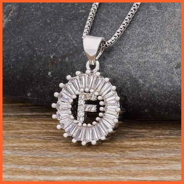 Charming Gold/Silver Plated Letter Pendants & Necklace