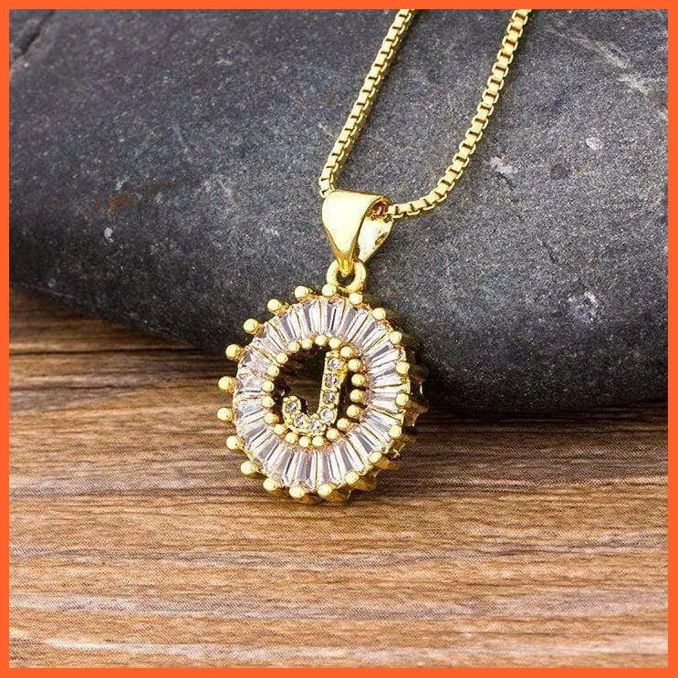 Charming Gold/Silver Plated Letter Pendants & Necklace