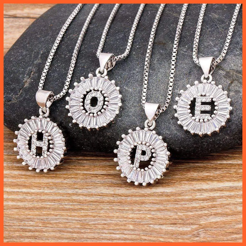 Charming Gold/Silver Plated Letter Pendants & Necklace