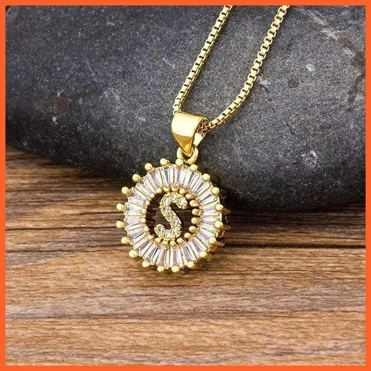 Charming Gold/Silver Plated Letter Pendants & Necklace