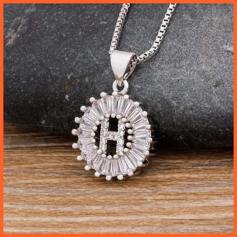 Charming Gold/Silver Plated Letter Pendants & Necklace