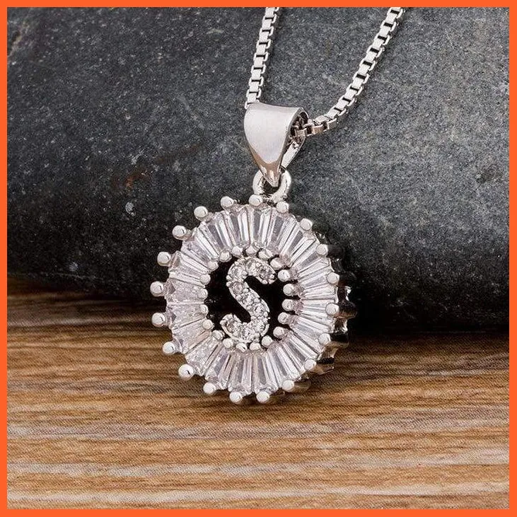 Charming Gold/Silver Plated Letter Pendants & Necklace