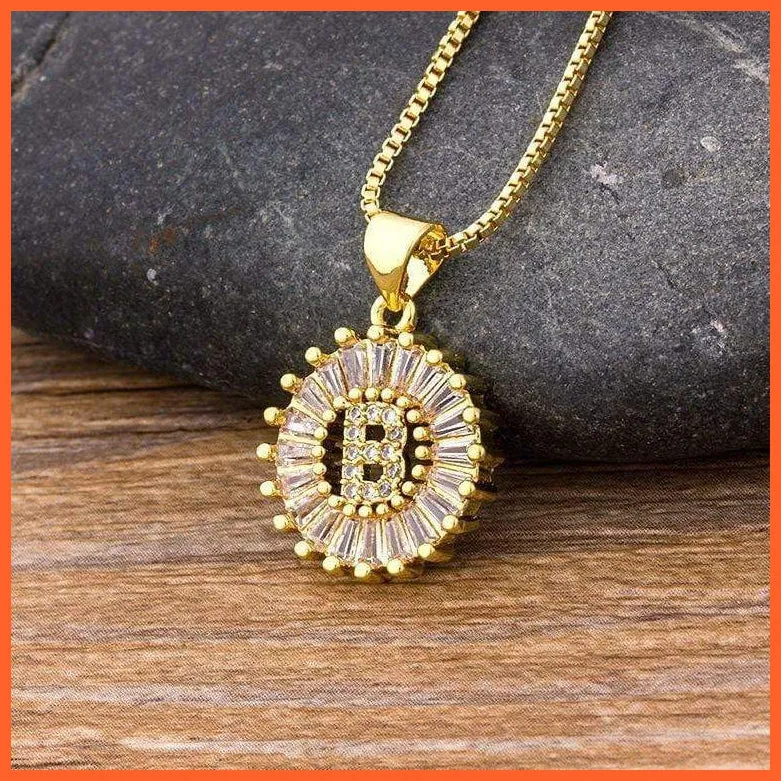 Charming Gold/Silver Plated Letter Pendants & Necklace