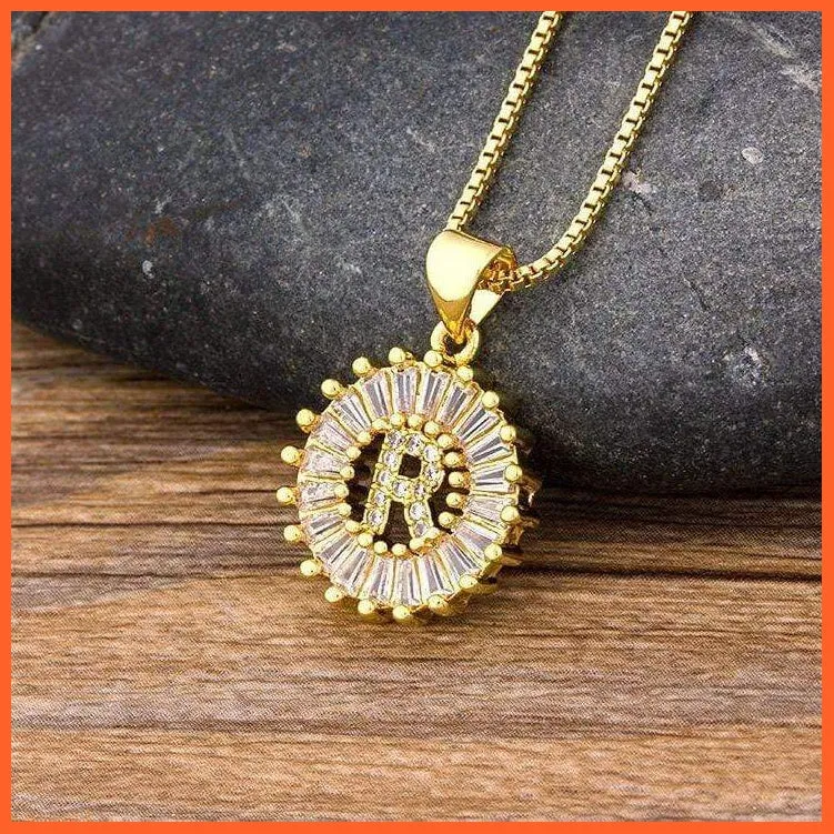 Charming Gold/Silver Plated Letter Pendants & Necklace