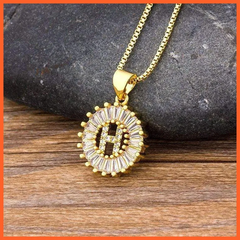 Charming Gold/Silver Plated Letter Pendants & Necklace