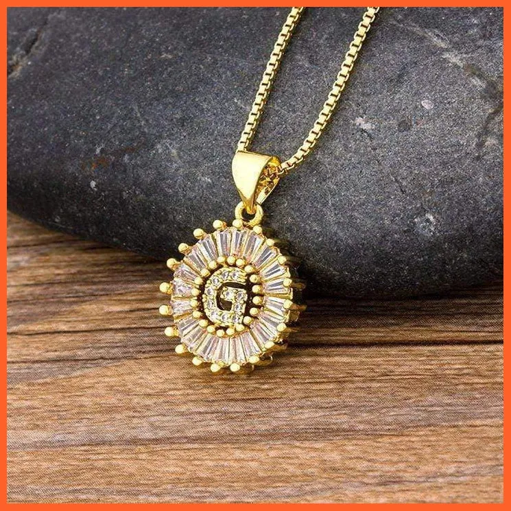 Charming Gold/Silver Plated Letter Pendants & Necklace