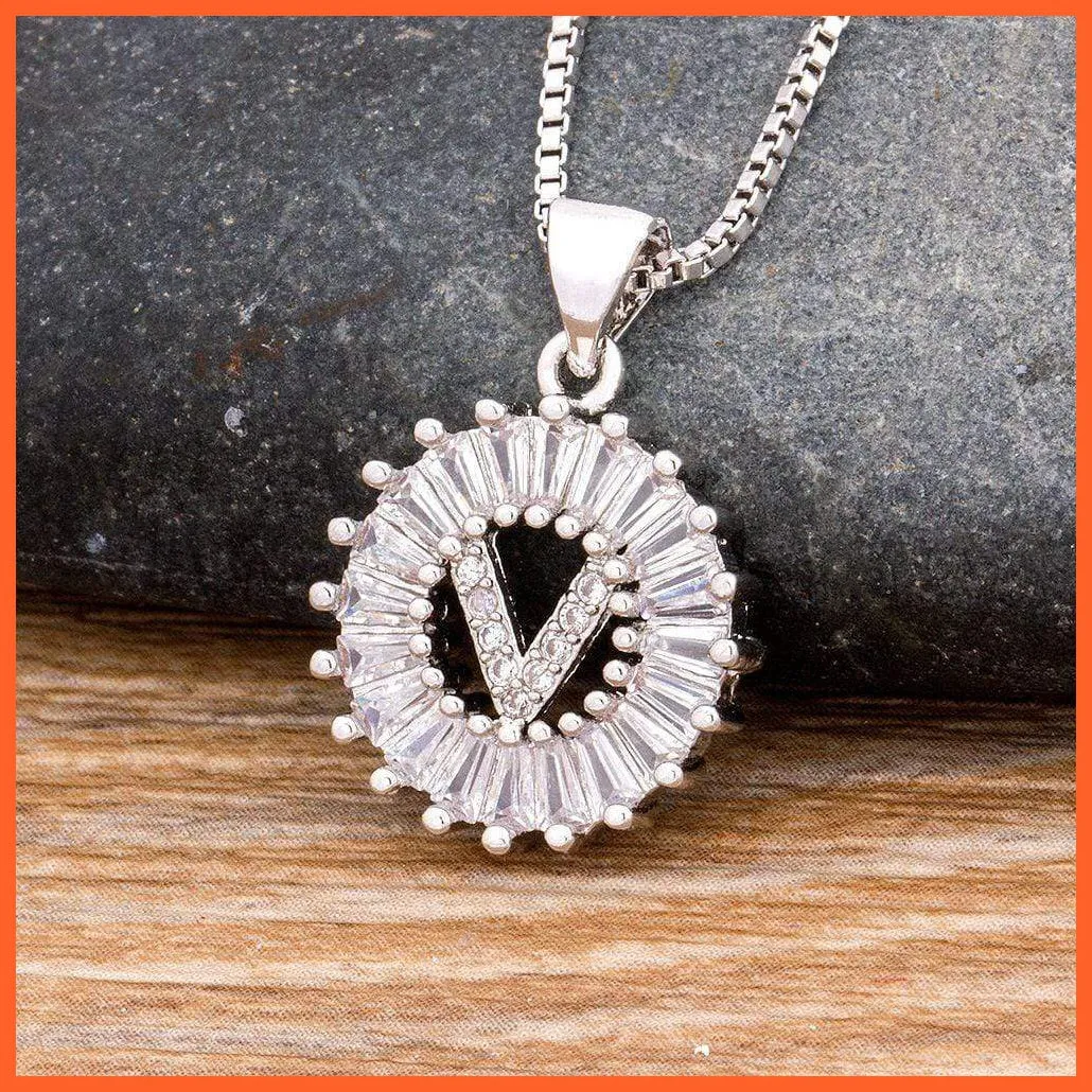 Charming Gold/Silver Plated Letter Pendants & Necklace