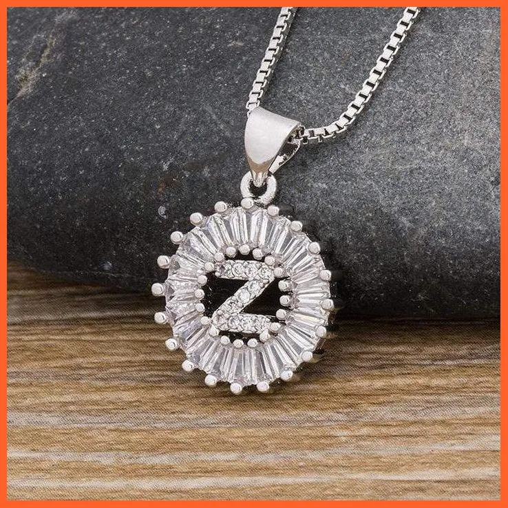 Charming Gold/Silver Plated Letter Pendants & Necklace