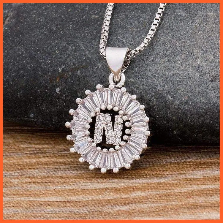 Charming Gold/Silver Plated Letter Pendants & Necklace