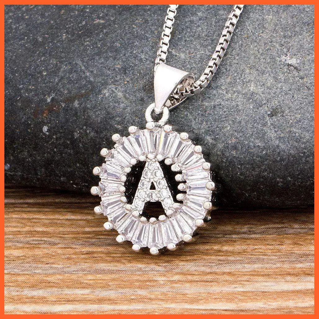 Charming Gold/Silver Plated Letter Pendants & Necklace