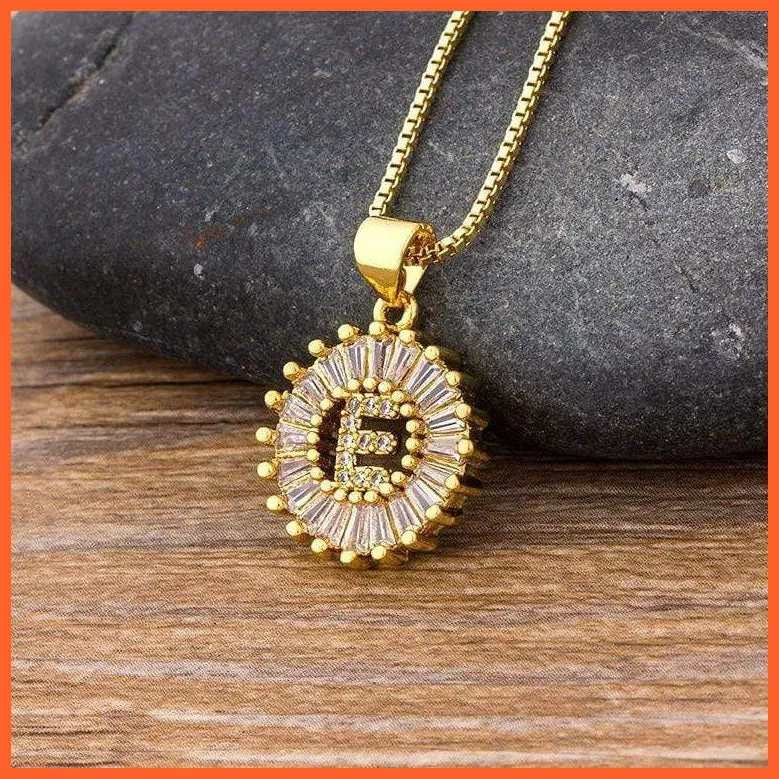 Charming Gold/Silver Plated Letter Pendants & Necklace