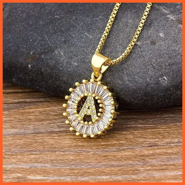 Charming Gold/Silver Plated Letter Pendants & Necklace