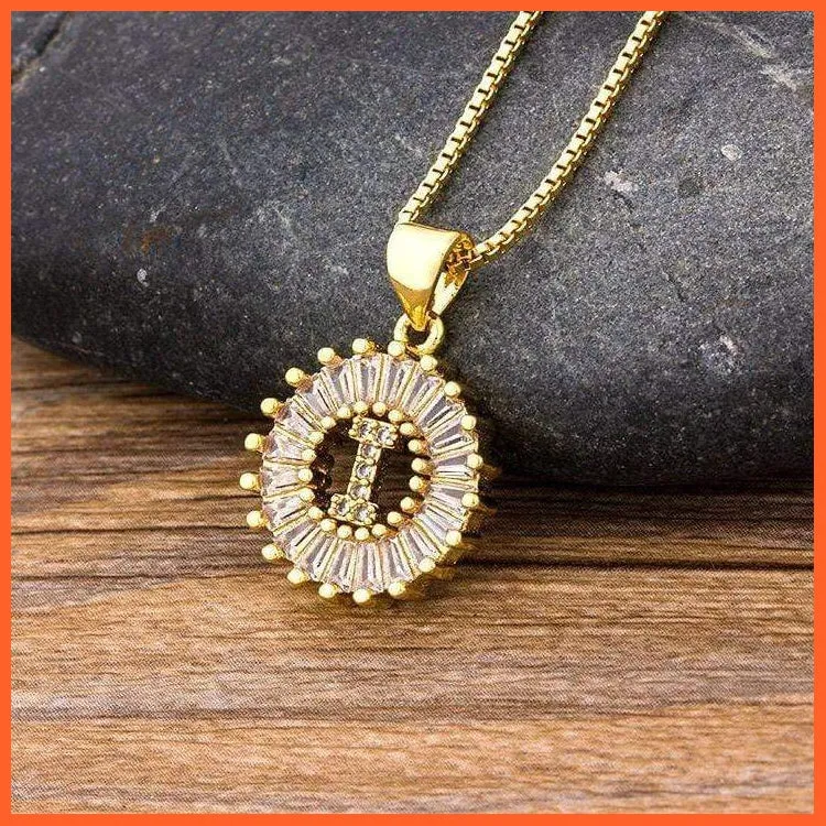 Charming Gold/Silver Plated Letter Pendants & Necklace