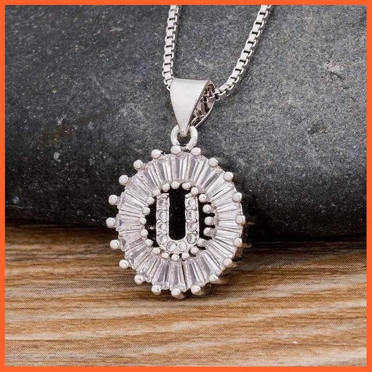 Charming Gold/Silver Plated Letter Pendants & Necklace