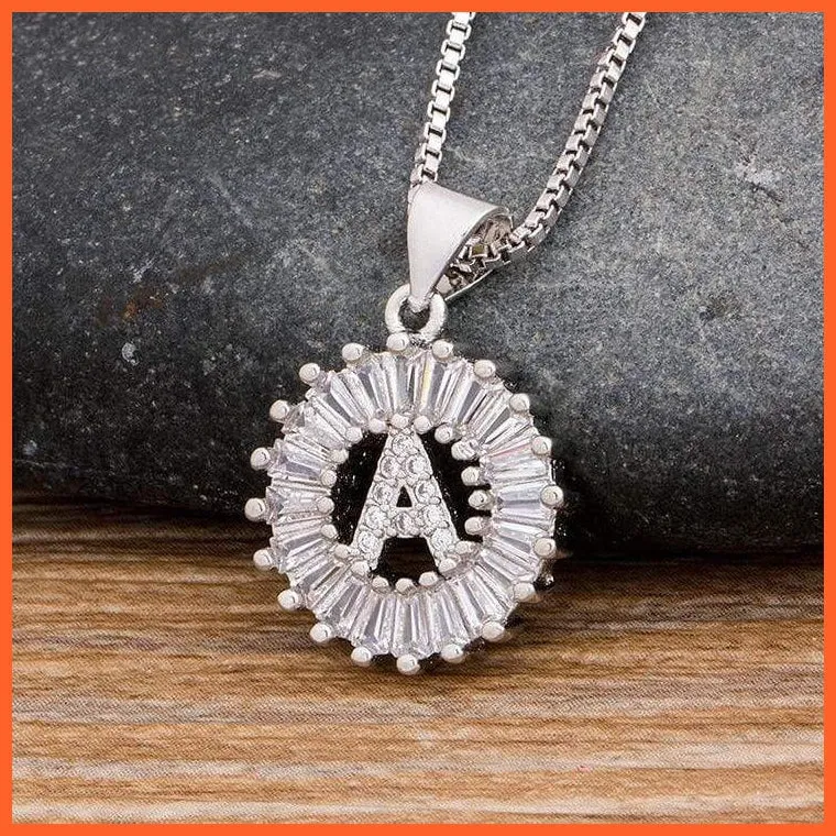 Charming Gold/Silver Plated Letter Pendants & Necklace